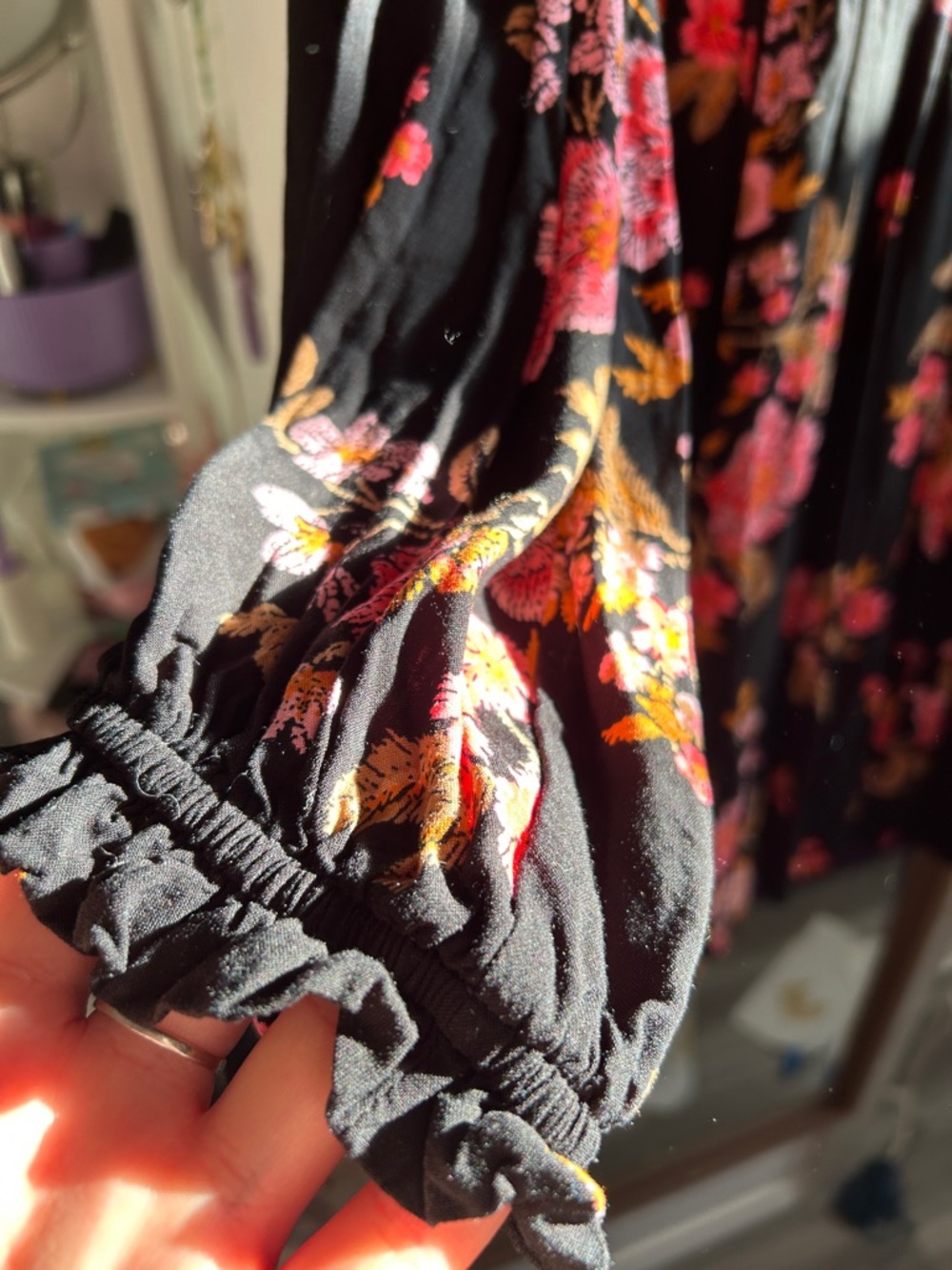 TORRID Black Mini Dress w/ Floral Print - Picture 4 of 4